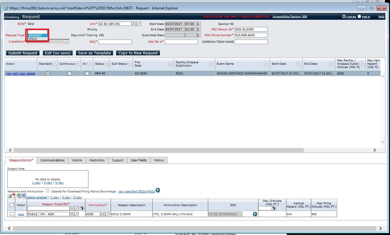 Range Facility Management Support System (RFMSS) Continued