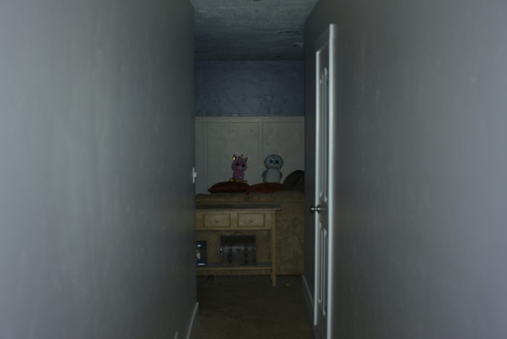 SureFire XH35 beam pattern at 17 yards indoors