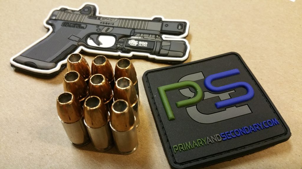 Primary & Secondary patch, pistol patch, and handgun ammunition